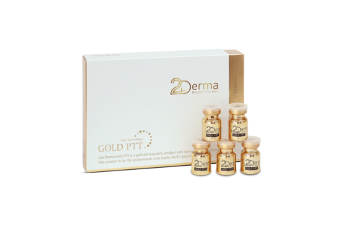 Gold PTT photothermal therapy product packaging — gold microparticle solution for congested and problematic skin laser treatment